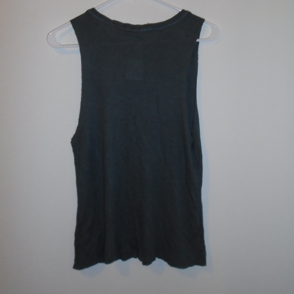 UO Project Social Tee Dark Gray Ribbed Tank Top - Picture 4 of 4